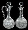 Set of Boston and Sandwich Cut Glass Decanters