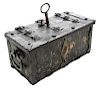 German Painted Iron Puzzle Lock Strong Box