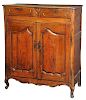 Provincial Louis XV Carved Fruitwood Cupboard