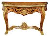 Louis XV Style Marquetry, Bronze-Mounted Console