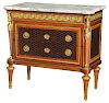 Louis XVI Style Marble-Top Three-Drawer Commode