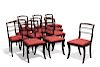 A set of twelve Regency dining chairs