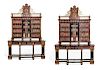 Pair  Spanish Baroque style cabinets on stands