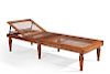 An Anglo Indian teak folding  day bed