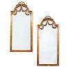 A pair of Louis XVI style giltwood pier mirrors