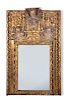 A Spanish Baroque gilt and painted mirror
