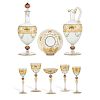 A suite of Venetian gilt and enamel glassware