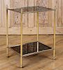 FRENCH TWO TIER BRASS TABLE BY MAISON JANSEN 1950