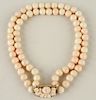 ANGEL CORAL AND 14 KARAT GOLD NECKLACE & PENDANT