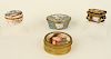 COLLECTION 4 LATE 19TH C. FRENCH ENAMELED BOXES