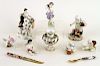 10 ANTIQUE MEISSEN AND OTHER PORCELAIN ARTICLES