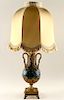 DORE BRONZE MOUNTED GREEN MARBLE TABLE LAMP
