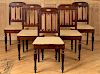 SET 5 LOUIS PHILIPPE MAHOGANY DINING CHAIRS C1860