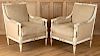 PAIR FRENCH BERGERE CHAIRS MANNER OF JANSEN