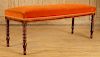19TH CENTURY ENGLISH UPHOLSTERED BENCH