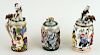 LOT OF 3 MARKED CAPODIMONTE PORCELAIN BEER STEINS