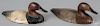 Pair of painted cast iron canvasback duck decoys