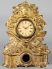 Gilt brass mantel clock