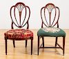 Two Federal shieldback dining chairs