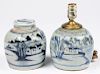 Two Chinese blue and white porcelain ginger jars