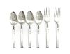 Four American Silver Teaspoons and Two Lunch Forks, Heirloom, Sherrill, NY, Circa 1960,