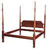 Federal Carved Mahogany Four Poster Bed