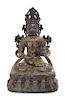 * A Bronze Figure of Amitayus Height 10 inches.