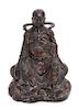 A Gilt Lacquered Bronze Figure of a Daoist Immortal, Zhen Wu Height 10 inches.