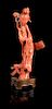 A Carved Red Coral Figure of a Lady Height 4 1/8 inches.