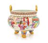 A Rare Chinese Export Famille Rose Porcelain Tripod Censer Height 5 inches.