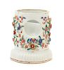 A Chinese Export Famille Rose Porcelain Watch Stand Height 5 3/8 inches.