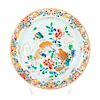 A Large Chinese Export Famille Rose Shallow Plate Diameter 14 1/2 inches.