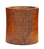 A Jichimu Wood Brush Pot, Bitong Height 9 1/2 inches.