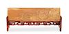 A Carved Bamboo Wrist Rest Length 11 3/4 inches.