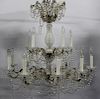 Antique Waterford Style Cut Glass Chandelier.