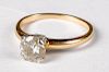 14K yellow gold diamond solitaire ring