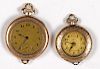 Two gold filled open face pocket watches