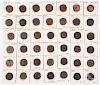 Collection of eighty three US large cents.