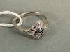 Platinum and diamond ring, center diamond approximately .55 cts. size 6