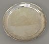 Tiffany & Co. round footed tray, dia. 10 3/4 in., 16.4 t oz.
