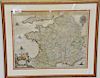 Hugo Allardt hand colored engraved map of France Nova Galliae et Accurata Descriptio Hugo Allard Royaume de France circa 1670. sight...