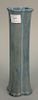 Rookwood blue glazed vase, lobed form, matte blue glazed finish, marked on bottom 2827c XXV. ht. 25 in.