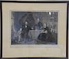 "Lincoln & His Family", Alfred S.B. Waugh mezzotint by Sartain, sight size 20" x 26 1/4" Provenance: From an estate in Lloyd Harbor,...