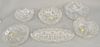 Six American brilliant cut glass dishes, dia. 7 to 9 in. Provenance: From an estate in Lloyd Harbor, Long Island, New York