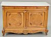 Two marble top servers with doors and drawers (one door loose). ht. 33 1/2 in., wd. 50 in., and ht. 32 in., wd. 50 in. Provenance: F...