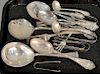 Sterling silver lot to include serving spoons, tongs, ect. 23.4 t oz.