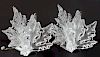 Pair of Lalique Champs-Elysees Crystal Sconces