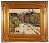 Arthur Fillon Oil Painting 'Paris Street'