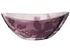 Galle Overlay Art Glass Boat Shaped Dish