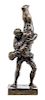 * An American Bronze Figural Group Height 19 3/4 inches.